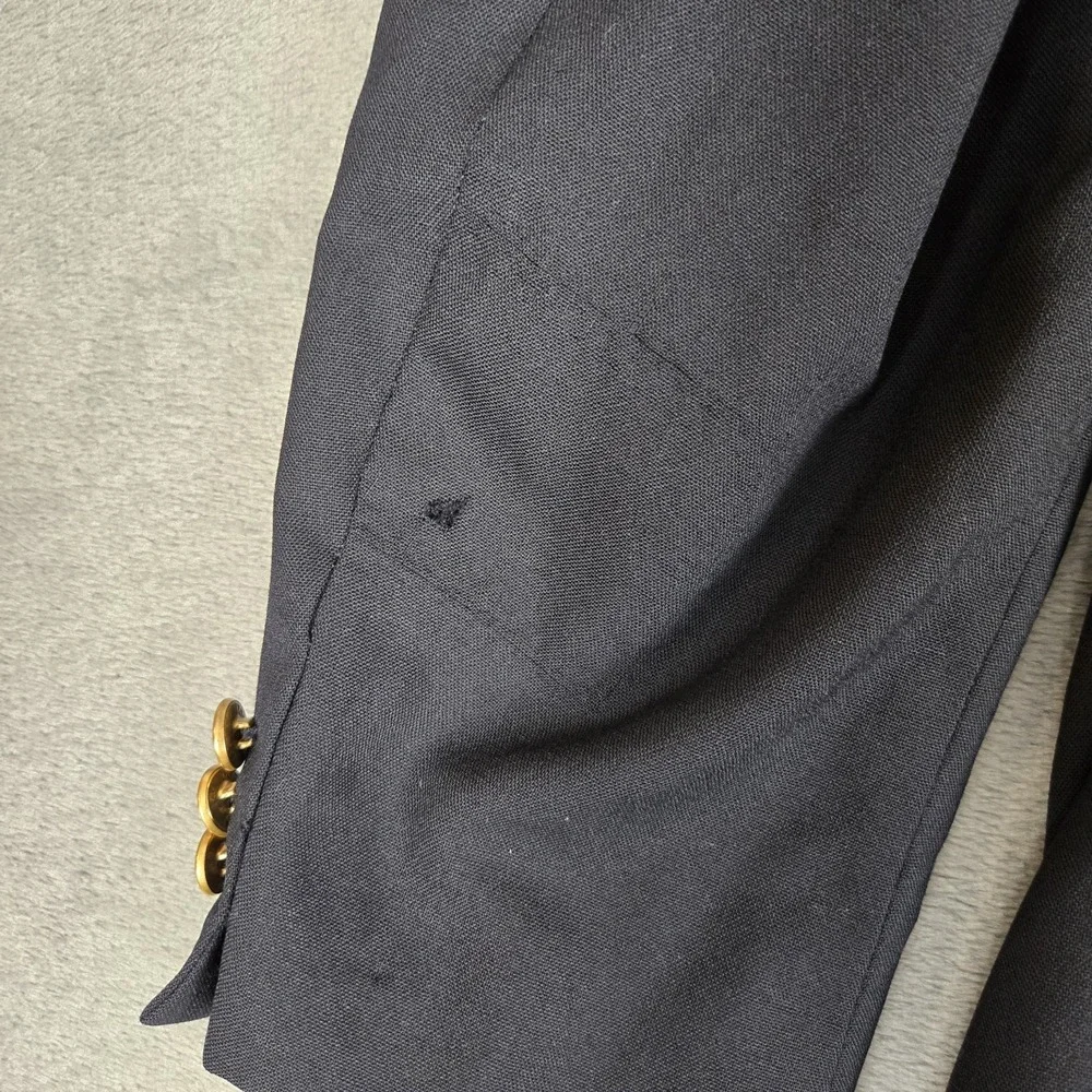 VTG Brooks Brothers Blazer Mens 43R Brooksease Gold Button Wool Coat USA *READ